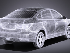 Nissan Almera 2013 vray 3D Модель