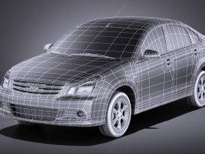 Nissan Almera 2013 vray 3D Модель