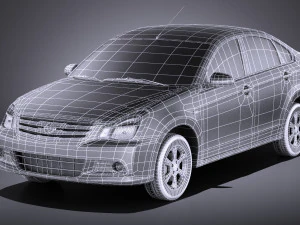 Nissan Almera 2013 vray 3D Model