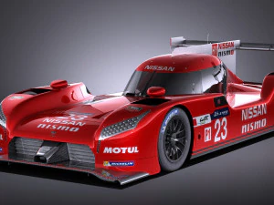 Nissan GT-R LM Nismo Auto da corsa 2016 vray Modello 3D
