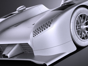 Nissan GT-R LM Nismo Race Car 2016 vray 3D-Modell