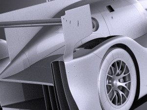 Nissan GT-R LM Nismo Race Car 2016 vray 3D-Modell