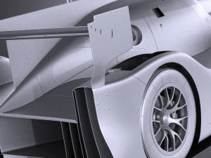 Nissan GT-R LM Nismo Race Car 2016 vray 3D Model