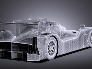 Nissan GT-R LM Nismo Race Car 2016 vray 3D-Modell