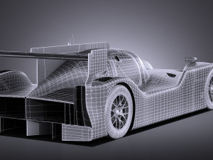 Nissan GT-R LM Nismo Race Car 2016 vray 3D-Modell