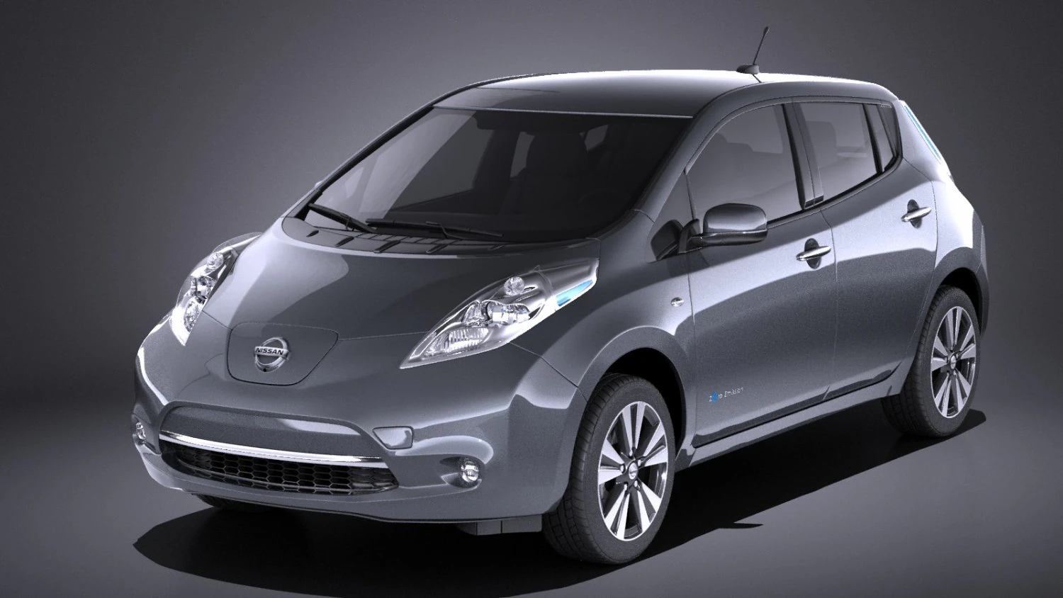 Nissan Leaf 2016 vray 3D Model .c4d .max .obj .3ds .fbx .stl .blend 