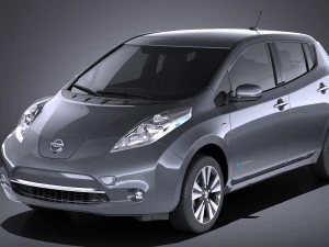 Nissan Leaf 2016 vray 3D Model