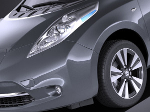 Nissan Leaf 2016 vray 3D Model