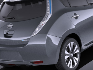 Nissan Leaf 2016 vray 3D Model