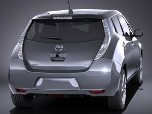 Nissan Leaf 2016 vray 3D Model