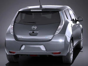 Nissan Leaf 2016 vray 3D Model