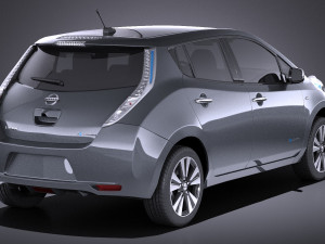 Nissan Leaf 2016 vray 3D Model
