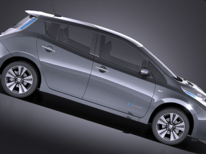 Nissan Leaf 2016 vray 3D Model