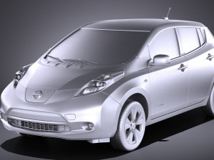 Nissan Leaf 2016 vray 3D Model