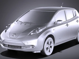 Nissan Leaf 2016 vray 3D Model