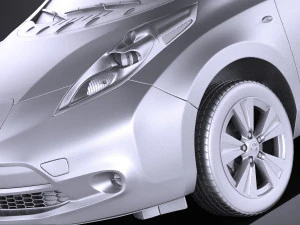 Nissan Leaf 2016 vray 3D Model