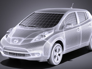Nissan Leaf 2016 vray 3D Model