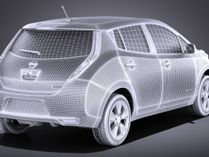 Nissan Leaf 2016 vray 3D Model