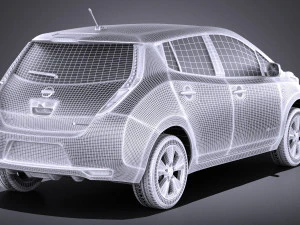 Nissan Leaf 2016 vray 3D Model