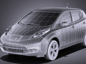 Nissan Leaf 2016 vray 3D Model