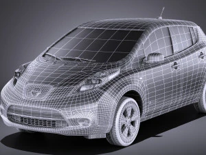Nissan Leaf 2016 vray 3D Model
