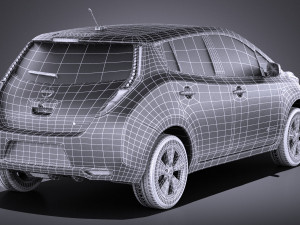 Nissan Leaf 2016 vray 3D Model