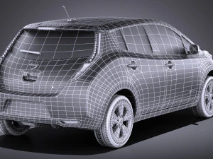 Nissan Leaf 2016 vray 3D Model