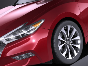 Nissan Maxima 2017 vray 3D Model