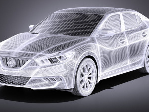 Nissan Maxima 2017 vray 3D Model