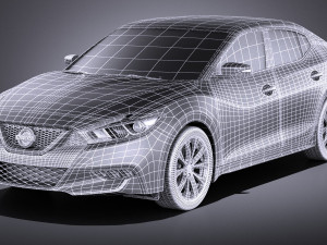 Nissan Maxima 2017 vray 3D Model