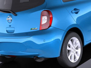 Nissan Micra 2016 vray Modelo 3D