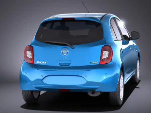 Nissan Micra 2016 vray 3D Model