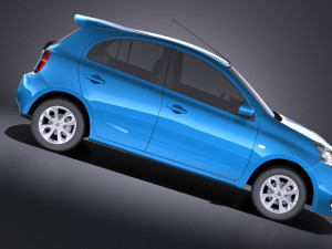 Nissan Micra 2016 vray Modelo 3D