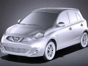 Nissan Micra 2016 vray 3D Model