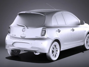 Nissan Micra 2016 vray 3D Model