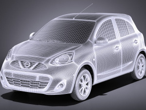Nissan Micra 2016 vray Modelo 3D