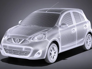 Nissan Micra 2016 vray 3D Model