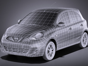 Nissan Micra 2016 vray Modelo 3D