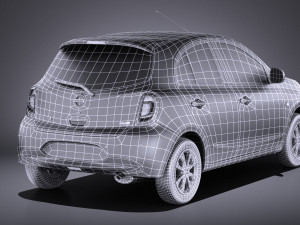 Nissan Micra 2016 vray Modelo 3D