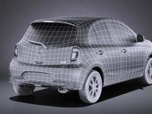 Nissan Micra 2016 vray 3D Model