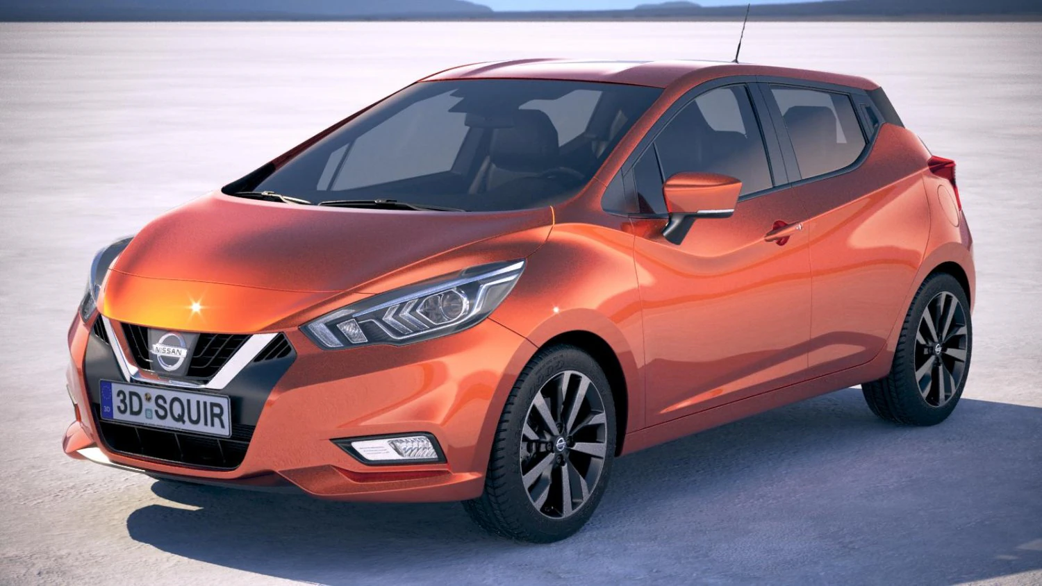 Nissan Micra 2017 3D Model .c4d .max .obj .3ds .fbx .stl .blend 