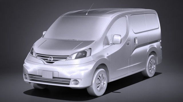 nissan nv200 2010-2018 3D-Modell in Van und Minivan 3DExport