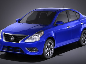Nissan Versa Sedan 2017 vray Modelo 3D