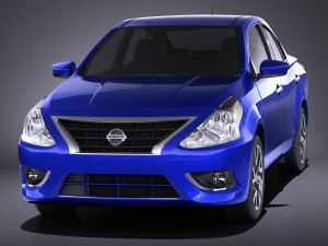 Nissan Versa Sedan 2017 vray 3D Модель