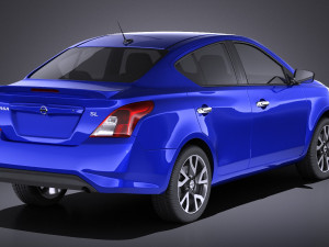 Nissan Versa Sedan 2017 vray 3D Модель