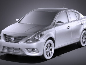 Nissan Versa Sedan 2017 vray 3D Модель