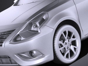 Nissan Versa Sedan 2017 vray 3D Модель