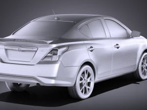 Nissan Versa Sedan 2017 vray 3D Модель