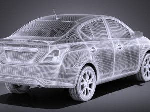 Nissan Versa Sedan 2017 vray 3D Модель