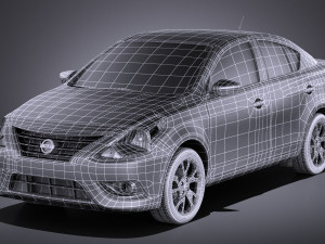 Nissan Versa Sedan 2017 vray 3D Модель